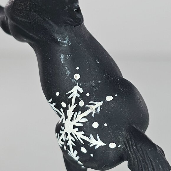 Breyer Custom Stablemate Horse Rearing Arabian Black White Matte Snowflake CM - Picture 6 of 8